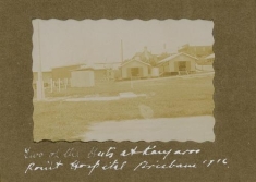 Huts at Kangaroo Point Military Hospital Brisbane 1916. Taken by Alwynne Guy Elliot. John Oxley Library, State Library of Queensland.
